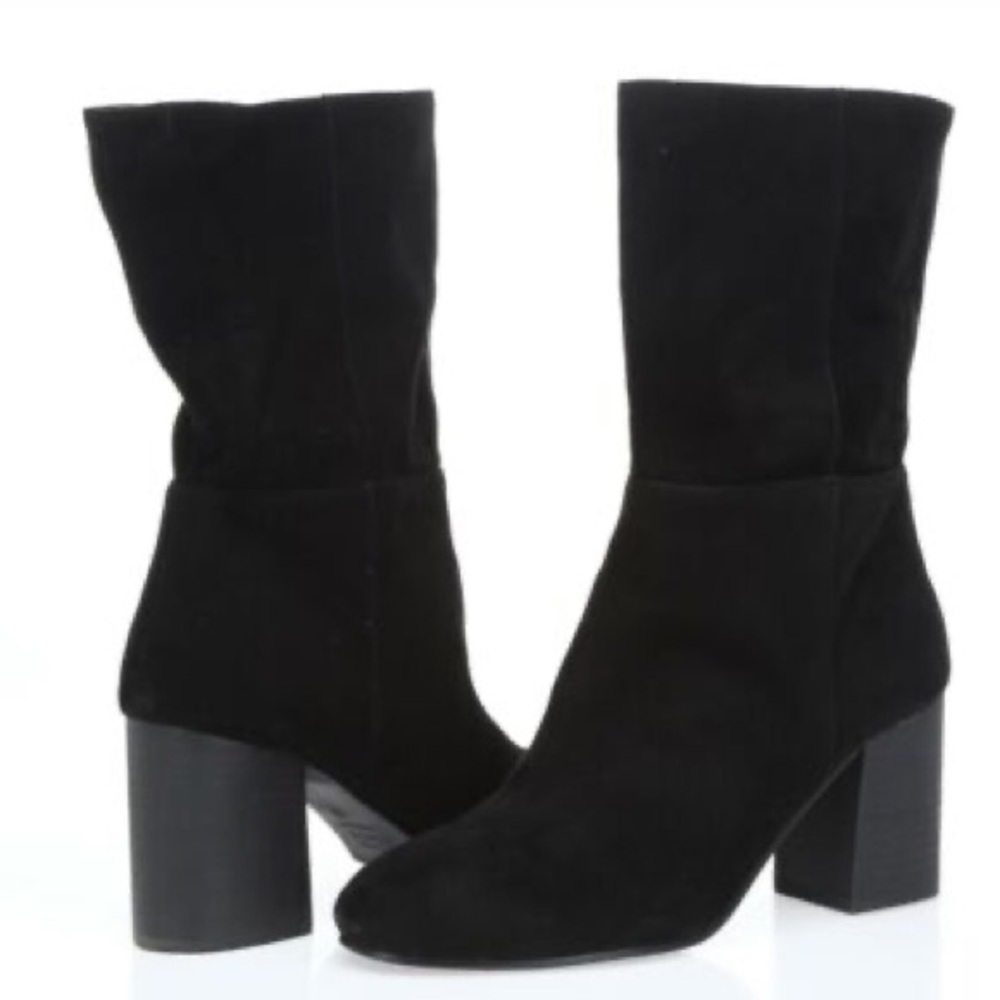 NEW EILEEN FISHER Boots Cinch Suede Block Heel 9.5